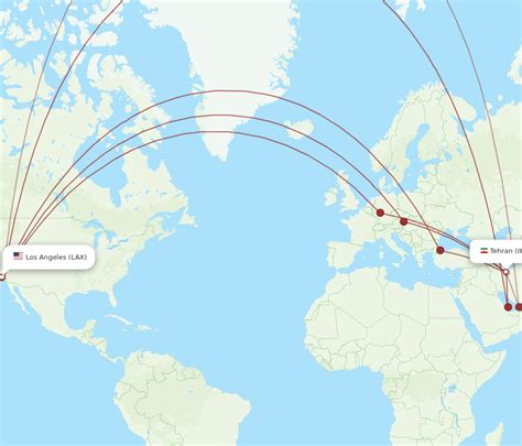 Flights from Tehran (IKA) to Los Angeles (LAX)